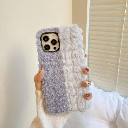 Simple And  Color Matching Plush For 13Pro Mobile Phone Case