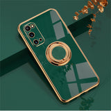 Mobile Phone Case Ring Buckle Magnetic Car Electroplating Protective Cover