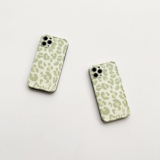 Green Leopard Print Silicone Protective Cover - Niche Style.