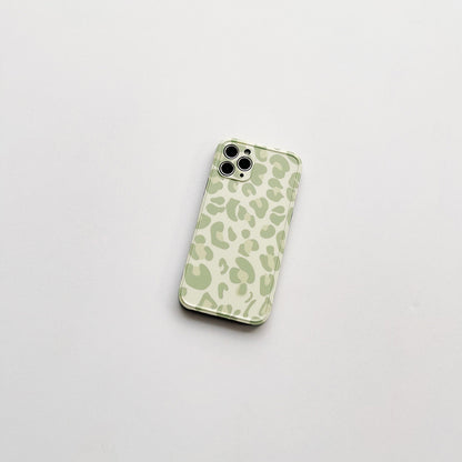 Green Leopard Print Silicone Protective Cover - Niche Style.