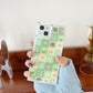 Checkered Love Bear Phone Case Cover