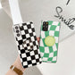 Checkerboard Mobile Phone Case Bracket Soft Shell Protection Cover