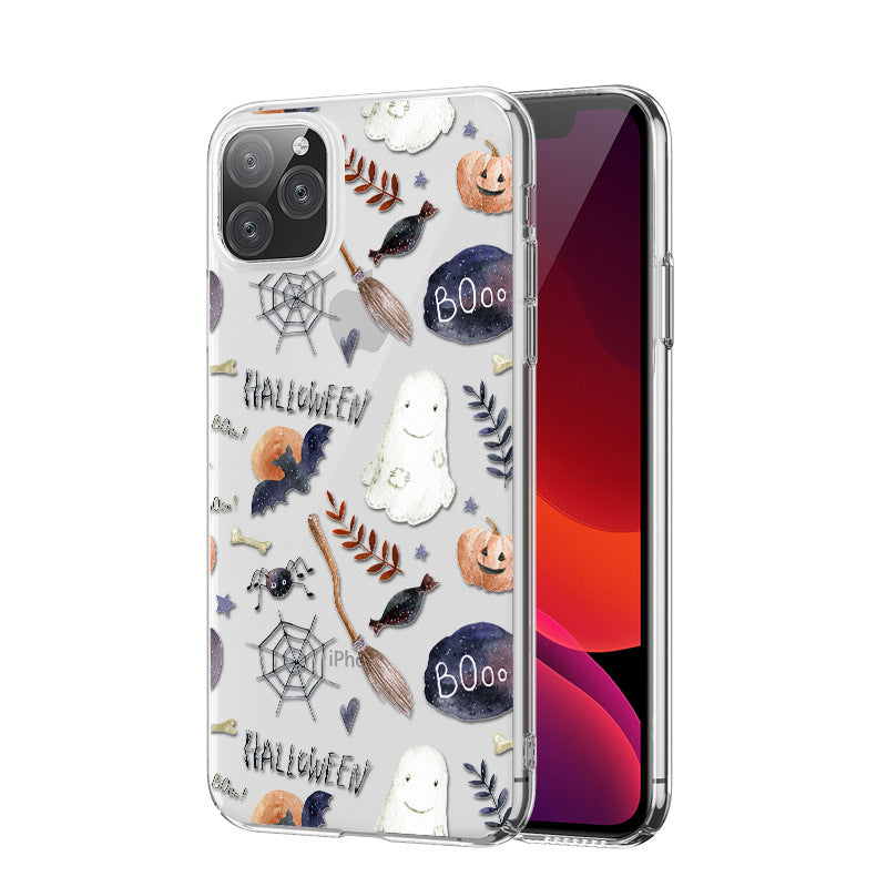 Halloween Series Transparent Silicone Protective Cover