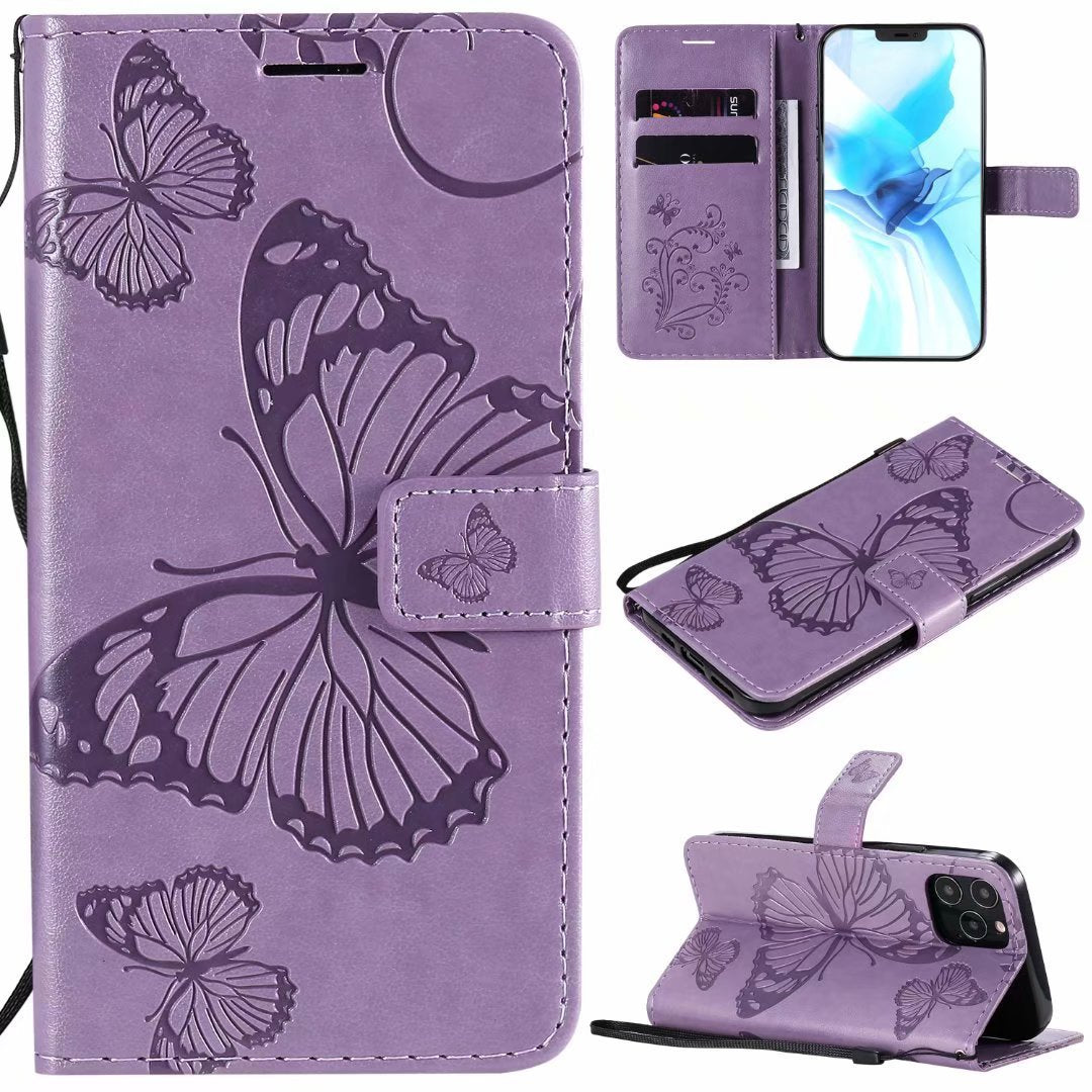 Pressed Butterfly Phone Case Leather Cover