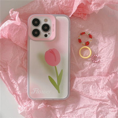 Tulip Transparent Tpu Mobile Phone Case Cover