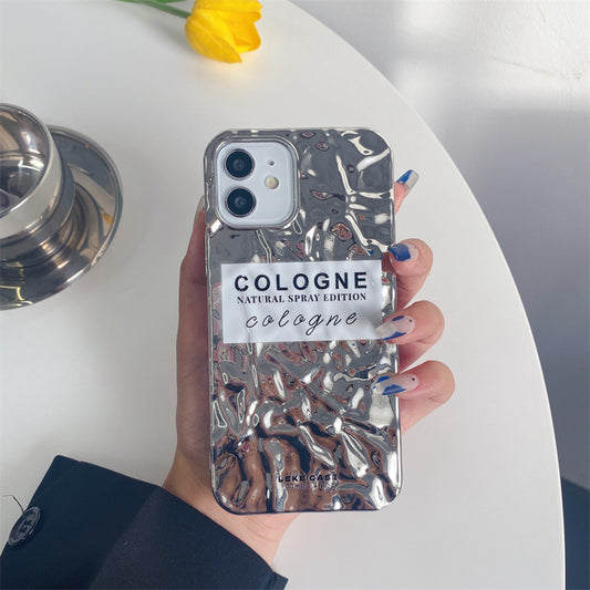 Electroplating Niche Pleated Mobile Phone Case Cover