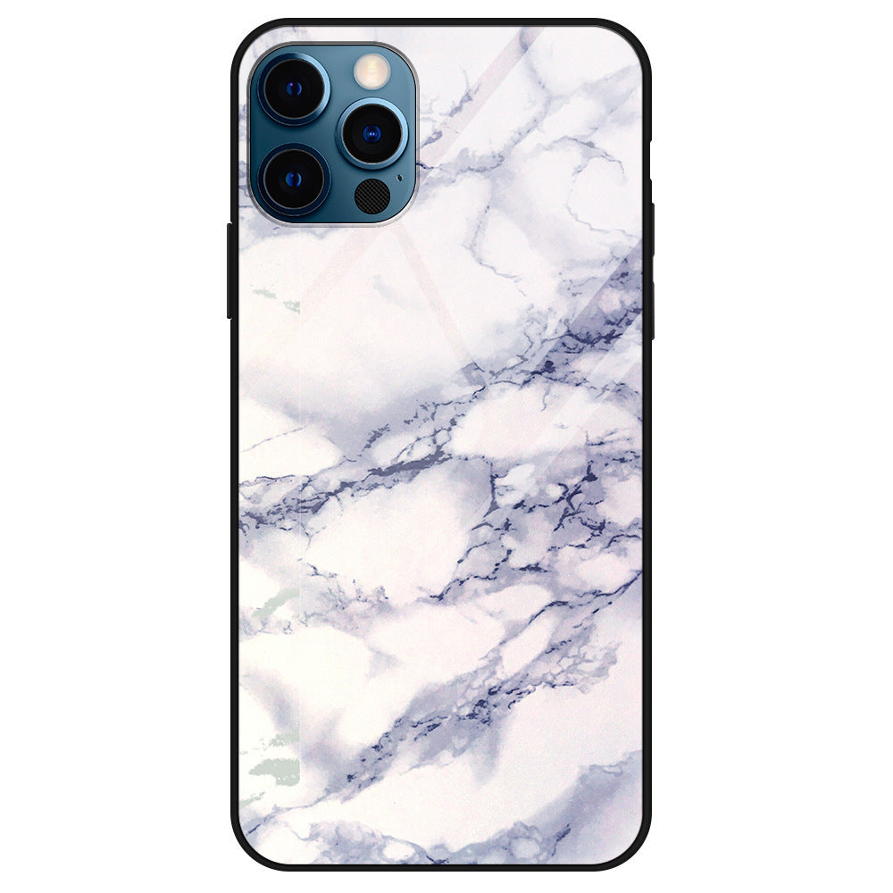 Glass Phone Case Marble Protective Cover