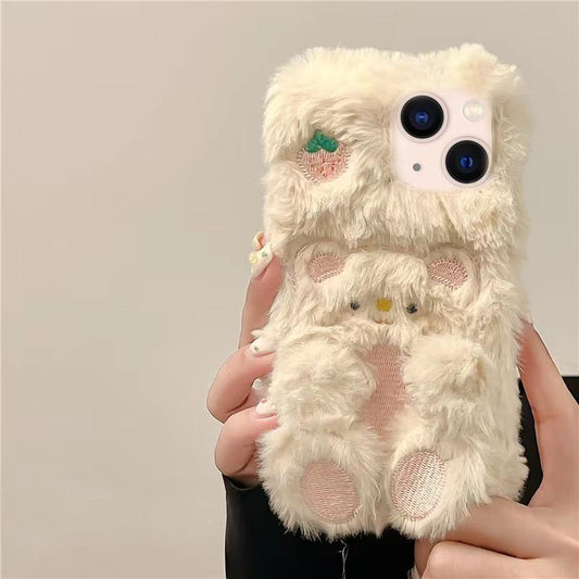 Japanese And Korean Plush Bear Phone Case