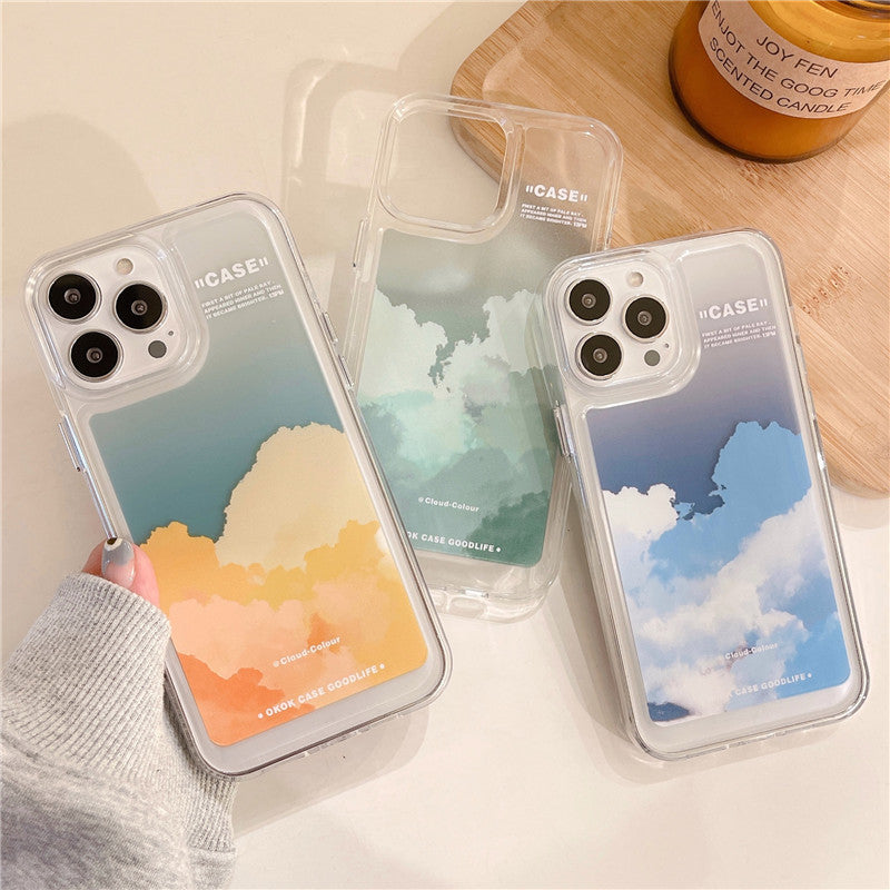 Gradient Cloud Print Phone Case Cover