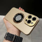 Metal Lens Frame Frosted Phone Case