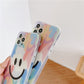 Laser Smiley Floral Soft Cover for iPhone 11/12, XS, XR, 7/8 Plus