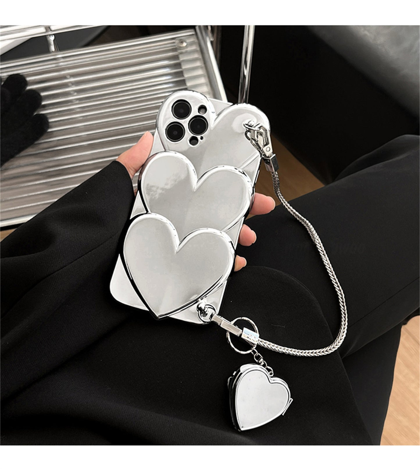 Silver Love Chain Advanced Phone Case