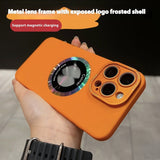 Metal Lens Frame Frosted Phone Case